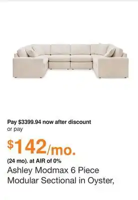 Ashley Furniture Ashley Modmax 6 Piece Modular Sectional in Oyster, Performance Fabric offer