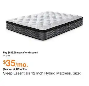 Ashley Furniture Sleep Essentials 12 Inch Hybrid Mattress, Size: King by Ashley offer