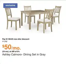 Ashley Furniture Ashley Calmoro- Dining Set in Gray offer