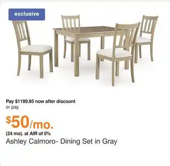 Ashley Furniture Ashley Calmoro- Dining Set in Gray offer