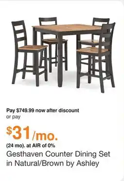 Ashley Furniture Gesthaven Counter Dining Set in Natural/Brown by Ashley offer
