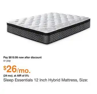 Ashley Furniture Sleep Essentials 12 Inch Hybrid Mattress, Size: Queen by Ashley offer