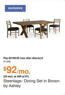 Ashley Furniture Steenlage- Dining Set in Brown by Ashley offer