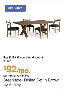 Ashley Furniture Steenlage- Dining Set in Brown by Ashley offer
