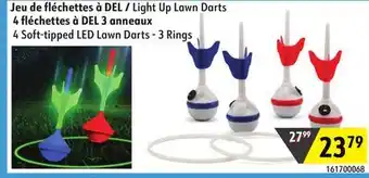 Sushi Shop Light Up Lawn Darts, 4 Soft-tipped LED Lawn Darts - 3 Rings offer
