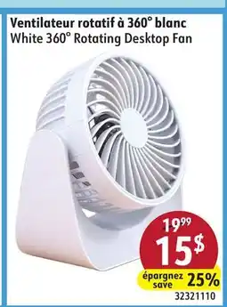 Sushi Shop White 360° Rotating Desktop Fan offer