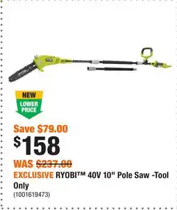 Home Depot EXCLUSIVE RYOBI 40V 10 Pole Saw -Tool Only offer
