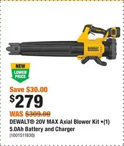 Home Depot DEWALT 20V MAX Axial Blower Kit •(1) 5.0Ah Battery and Charger offer