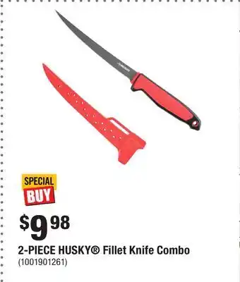 Home Depot 2-PIECE HUSKY Fillet Knife Combo offer