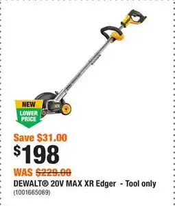 Home Depot DEWALT 20V MAX XR Edger - Tool only offer