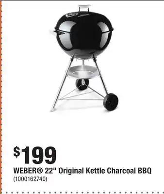 Home Depot WEBER 22 Original Kettle Charcoal BBQ offer
