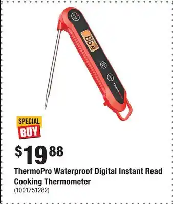 Home Depot ThermoPro Waterproof Digital Instant Read Cooking Thermometer offer