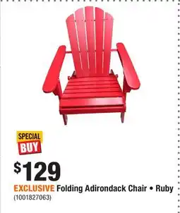 Home Depot EXCLUSIVE Folding Adirondack Chair • Ruby offer