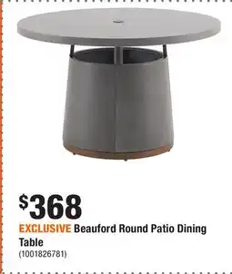 Home Depot EXCLUSIVE Beauford Round Patio Dining Table offer