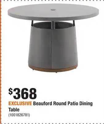 Home Depot EXCLUSIVE Beauford Round Patio Dining Table offer