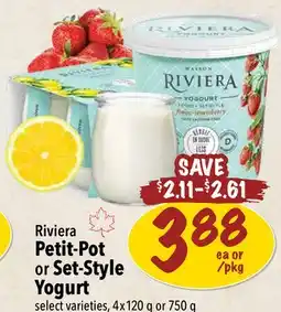 Farm Boy Riviera Petit-Pot or Set-Style Yogurt offer