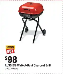 Home Depot AUSSIE Walk-A-Bout Charcoal Grill offer