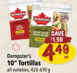 Farm Boy Dempster's 10 Tortillas offer
