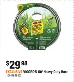 Home Depot EXCLUSIVE VIGORO 50' Heavy Duty Hose offer