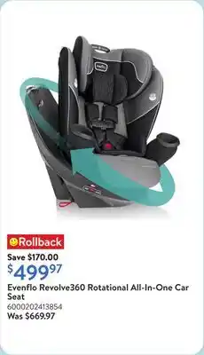 Walmart Evenflo Revolve360 Rotational All-In-One Car Seat offer