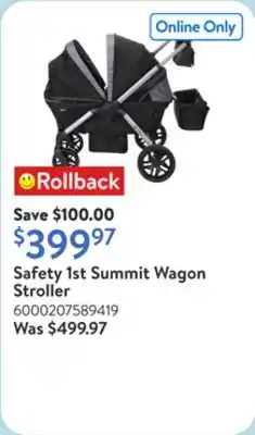 Walmart Safety 1st Summit Wagon Stroller offer