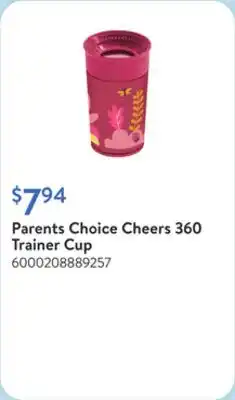 Walmart Parents Choice Cheers 360 Trainer Cup offer