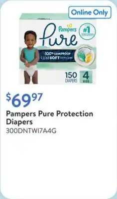 Walmart Pampers Pure Protection Diapers offer