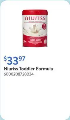 Walmart Niuriss Toddler Formula offer