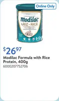 Walmart Modilac Formula with Rice Protein, 400g offer