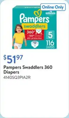 Walmart Pampers Swaddlers 360 Diapers offer