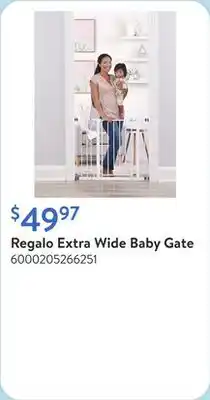 Walmart Regalo Extra Wide Baby Gate offer