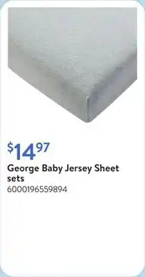 Walmart George Baby Jersey Sheet sets offer