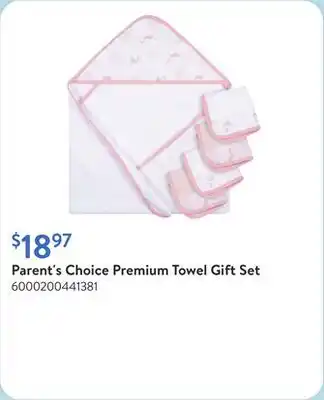 Walmart Parent's Choice Premium Towel Gift Set offer