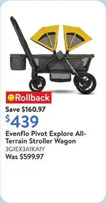 Walmart Evenflo Pivot Explore All-Terrain Stroller Wagon offer