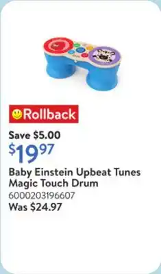 Walmart Baby Einstein Upbeat Tunes Magic Touch Drum​ offer