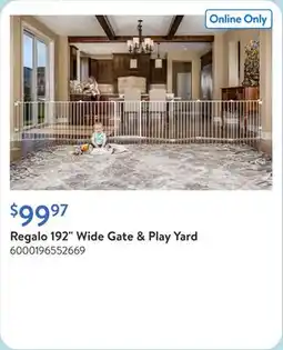 Walmart Regalo 192 Wide Gate & Play Yard offer