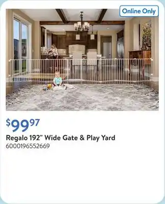Walmart Regalo 192 Wide Gate & Play Yard offer