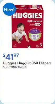 Walmart Huggies HuggFit 360 Diapers offer