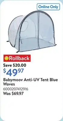 Walmart Babymoov Anti-UV Tent Blue Waves offer