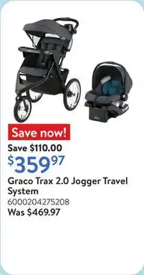 Walmart Graco Trax 2.0 Jogger Travel System offer
