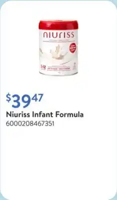 Walmart Niuriss Infant Formula offer