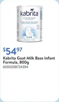 Walmart Kabrita Goat Milk Base Infant Formula, 800g offer