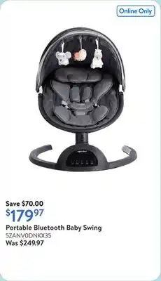 Walmart Portable Bluetooth Baby Swing offer