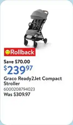 Walmart Graco Ready2Jet Compact Stroller offer