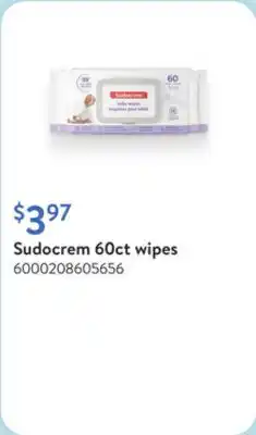 Walmart Sudocrem 60ct wipes offer