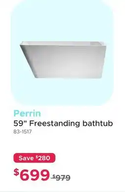 Bath Depot Perrin 59 Freestanding bathtub offer