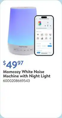 Walmart Momcozy White Noise Machine with Night Light offer