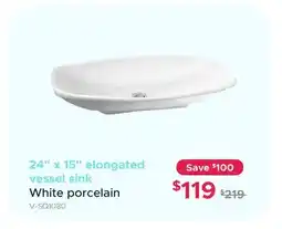 Bath Depot 24 x 15 elongated vessel sink White porcelain offer