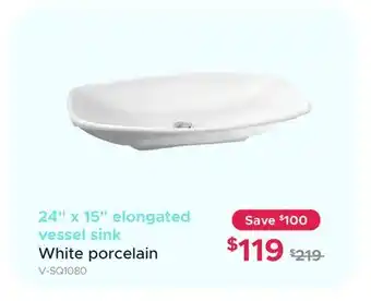 Bath Depot 24 x 15 elongated vessel sink White porcelain offer