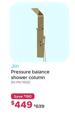 Bath Depot Jin Pressure balance shower column offer